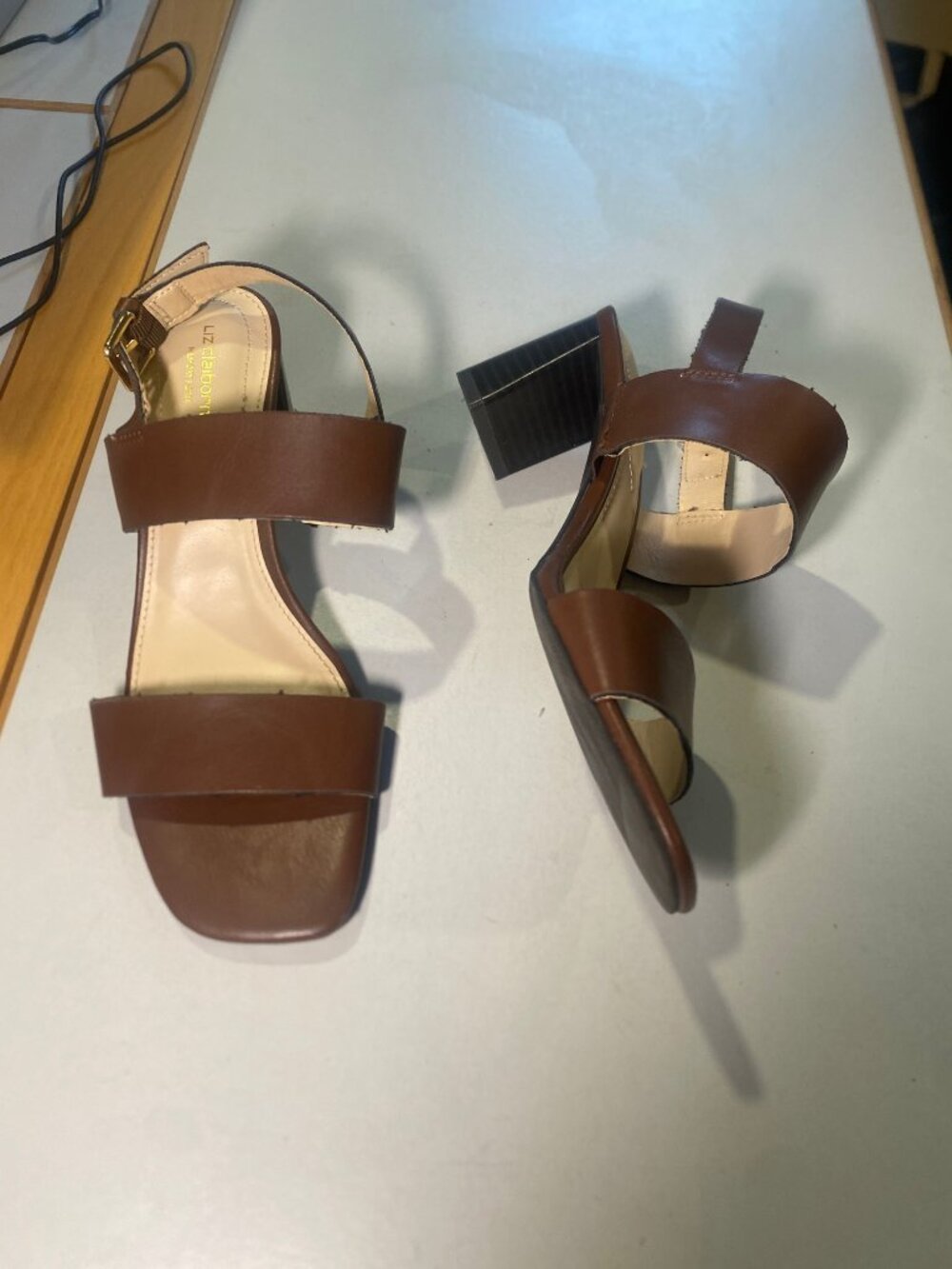 Liz Claiborne - Size 6.5M - Women's "Willis" Chocolate Brown Sandal block heels
